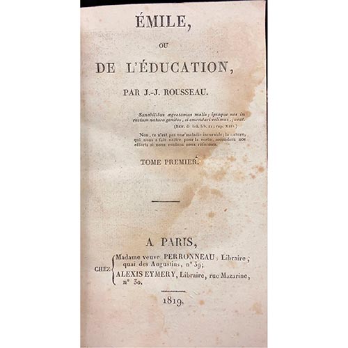 Sub.:6-On - Lote: 2188 -  �mile ou de l��ducation (3 vol)