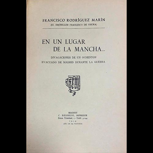 Sub.:6-On - Lote: 2119 -  En un lugar de la Mancha