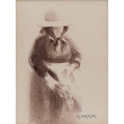 Sub.:6-On - Lote: 330 -  Mujer con sombrero