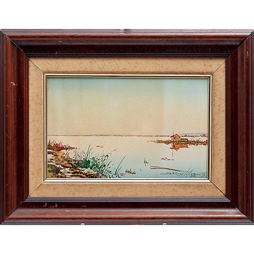 Sub.:6-On - Lote: 312 - ESCUELA ESPA�OLA S.XX Paisaje de lago