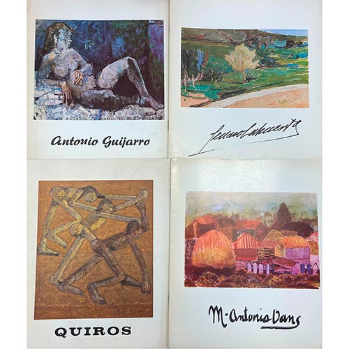 Sub.:6-On - Lote: 2373 -  Cuatro cat�logos de la Sala de Exposiciones Rembrandt en Alicante del 24 de Octubre al 12 de Noviembre de 1980 de los siguientes artistas: Antonio Guijarro, Maria Antonia Dans, Genaro Lahuerta y Quiros.