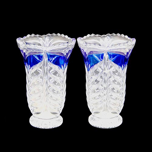 Sub.:6-On - Lote: 247 -  Dos jarrones de cristal de Alemania.