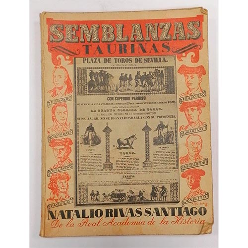 Sub.:6-On - Lote: 2181 -  Natalio Rivas Santiago. Semblanzas taurinas. Madrid. 1946. Editado por Editorial Mediterr�neo.