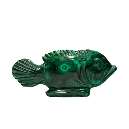 Sub.:6-On - Lote: 156 -  Pez en malaquita. Consolidado.