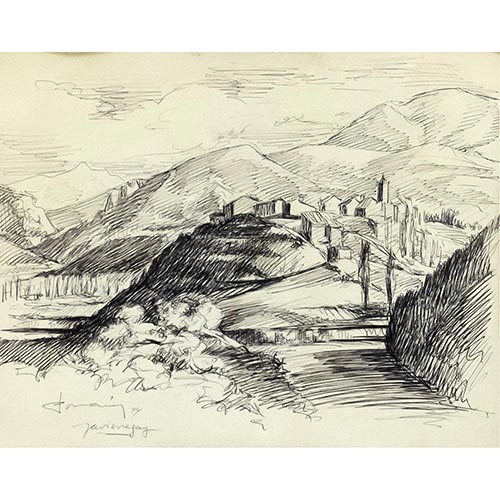 Sub.:6-On - Lote: 320 - JOS� LUIS POMAR�N (Zaragoza, 1925-1987) Javierregay Huesca