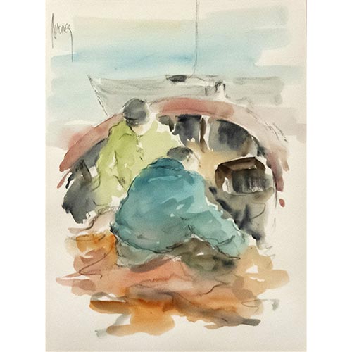 Sub.:6-On - Lote: 301 - ESCUELA ESPA�OLA S. XX Pescadores