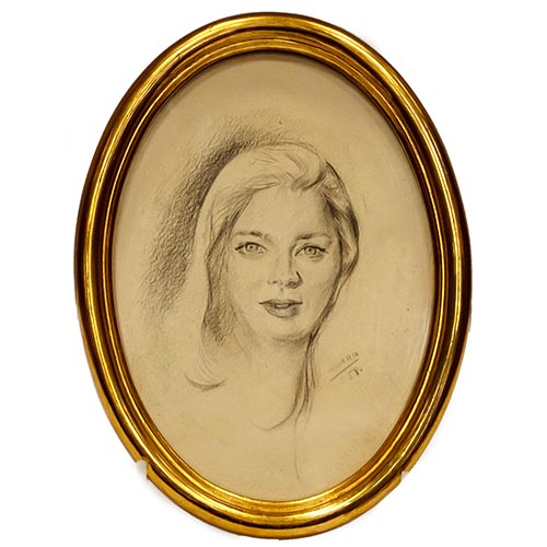 Sub.:6-On - Lote: 324 -  Retrato de dama