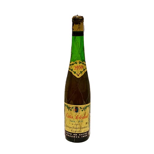 Sub.:6-On - Lote: 985 -  Botella de vino Via Soledad. Bodegas Franco-Espaolas. Logroo. 1959.