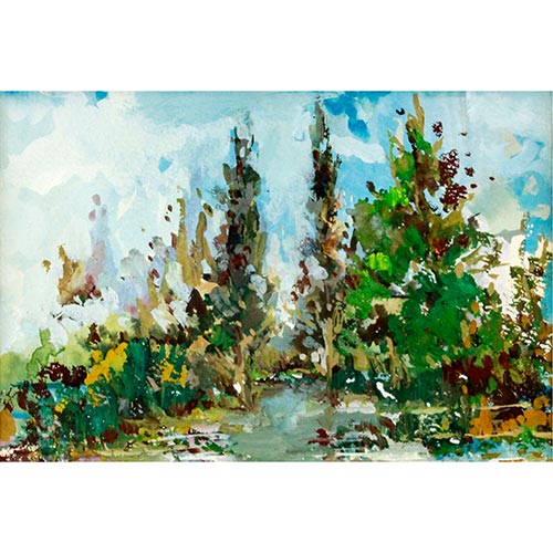 Sub.:6-On - Lote: 303 -  Paisaje con �rboles. 