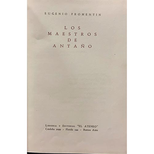 Sub.:6-On - Lote: 2220 -  Arte. FROMENTIN, E. 