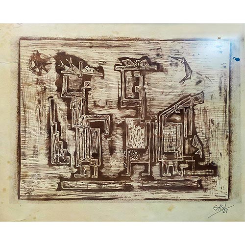 Sub.:6-On - Lote: 337 - ANDR�S ISASI (Bilbao, segunda mitad S. XX) Abstracto