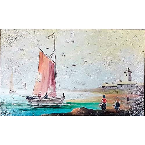 Sub.:7-On - Lote: 135 - ESCUELA ESPA�OLA, S.XX Paisajes mar�timos