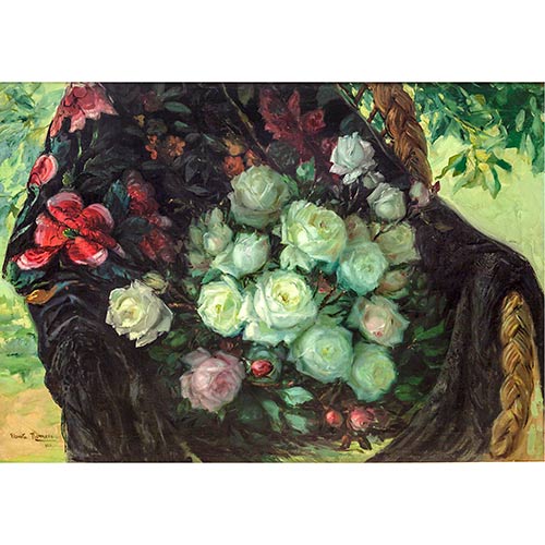 Sub.:7-On - Lote: 157 - VICENTE NAVARRO ROMERO (Valencia 1888-Barcelona �1979?) Canasto de flores