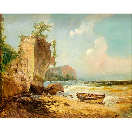 Sub.:7-On - Lote: 108 - ESCUELA ESPA�OLA, CA. 1900 Paisaje de Costa