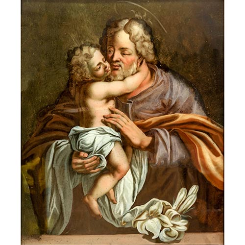 Sub.:7-On - Lote: 182 - ESCUELA ITALIANA S. XVIII San Jos� con el Ni�o