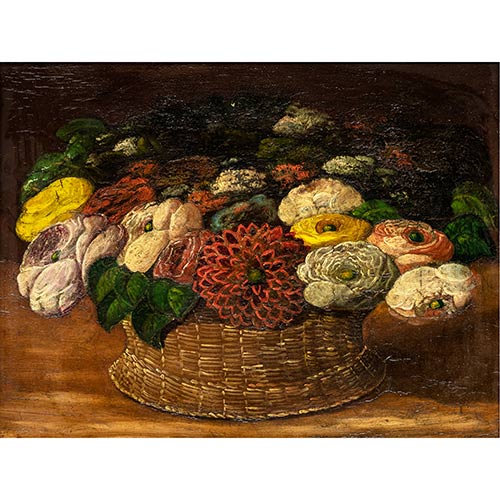 Sub.:7-On - Lote: 178 - ESCUELA FLAMENCA, S. XVII Canastillo de flores