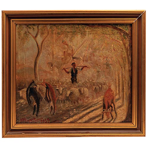 Sub.:7-On - Lote: 110 - MANUEL MAYOR MANERO (Borja, S. XX) Arreo de ganado