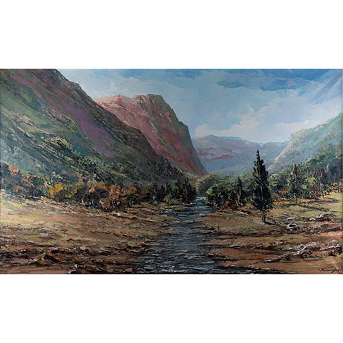 Sub.:7-On - Lote: 119 - MART�N RUIZANGLADA (Milmarcos, 1929 - Zaragoza, 2001) Paisaje