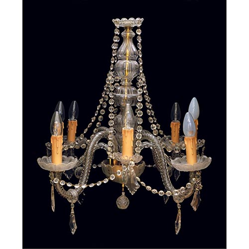 Sub.:7-On - Lote: 318 -  L�mpara de cristal con 8 luces.