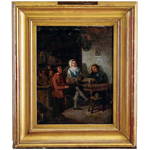 Sub.:7-On - Lote: 191 - ESCUELA HOLANDESA, S. XVIII Escena costumbrista