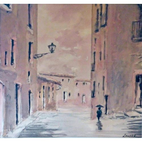 Sub.:7-On - Lote: 2 - ATRIBUIDO A JOSEP CUSIN I HUGUET (Reus, 1915 - 1986) Vista de calle