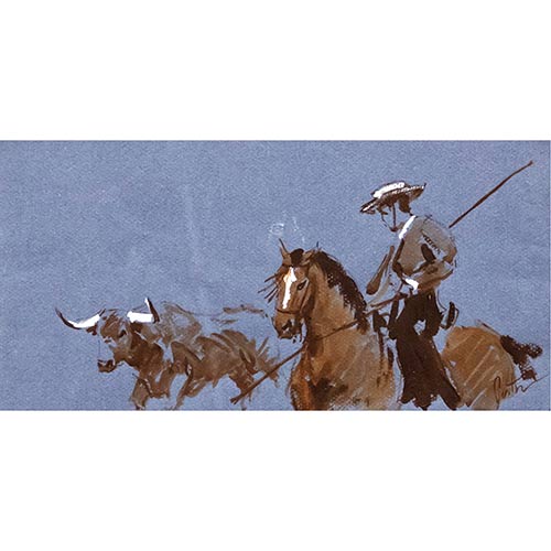 Sub.:7-On - Lote: 86 - ENRIQUE PASTOR (Madrid, 1953) Escena taurina