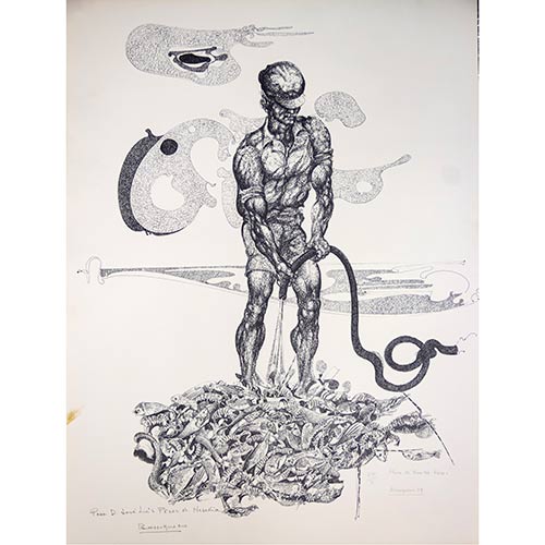 Sub.:7-On - Lote: 25 - JULI�N L�PEZ BORREGUERO (Segovia, 1937) Pesca de Arrastre. Rosas.