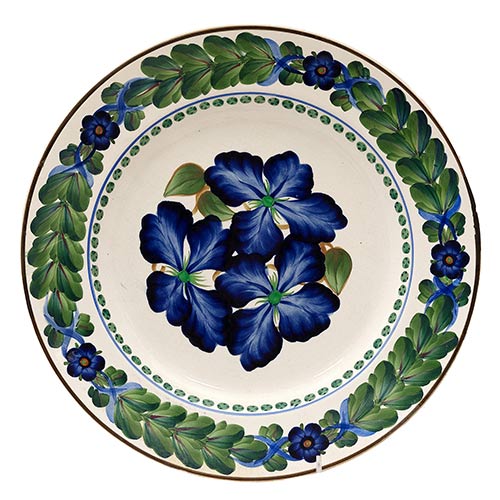 Sub.:7-On - Lote: 343 -  Plato en cer�mica vidriada y policromada. Sello en la base Copenhagen, Dinamarca. Numerada 200/702. s. XX.