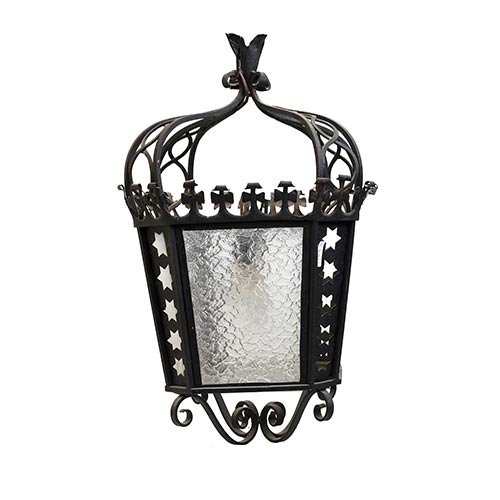 Sub.:7-On - Lote: 333 -  Farol de porche en hierro forjado. s. XX.