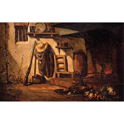 Sub.:7-On - Lote: 170 - ESCUELA ITALIANA, S. XX Interior de cocina