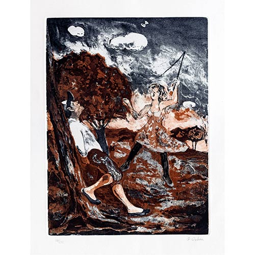 Sub.:7-On - Lote: 50 - LUIS GARC�A OCHOA (San Sebasti�n, 1920) Escena nocturna