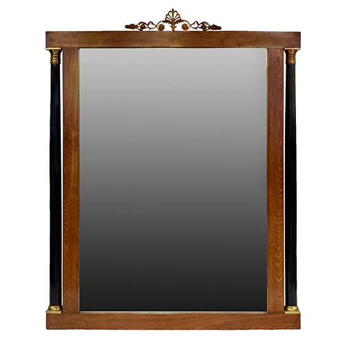 Sub.:7 - Lote: 1267 -  Espejo en madera de haya patinada. Estilo Imperio. 