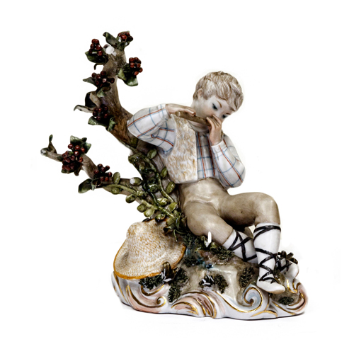 Sub.:7 - Lote: 1276 -  Pastor tocando la flauta