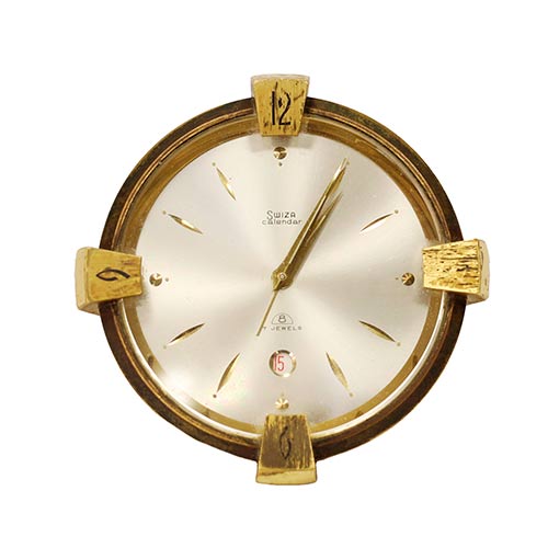 Sub.:8-On - Lote: 806 -  Reloj suizo ? en metal dorado.