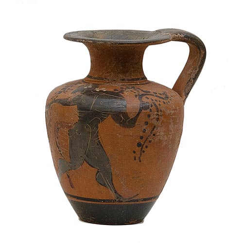 Sub.:8-On - Lote: 259 -  Pequeo jarrn en terracota siguiendo modelos griegos.
