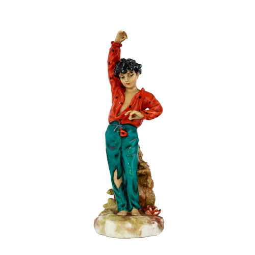 Sub.:8 - Lote: 3177 -  Figura de ni�o bailaor. En porcelana.