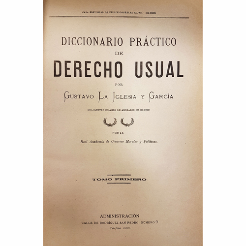 Sub.:8 - Lote: 2098 -  Dereccho. LA IGLESIA Y GARC�A, G. 