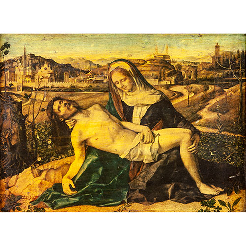Sub.:9-On - Lote: 993 -  Dolorosa. Lmina enmarcada basada en la obra de Bellini.