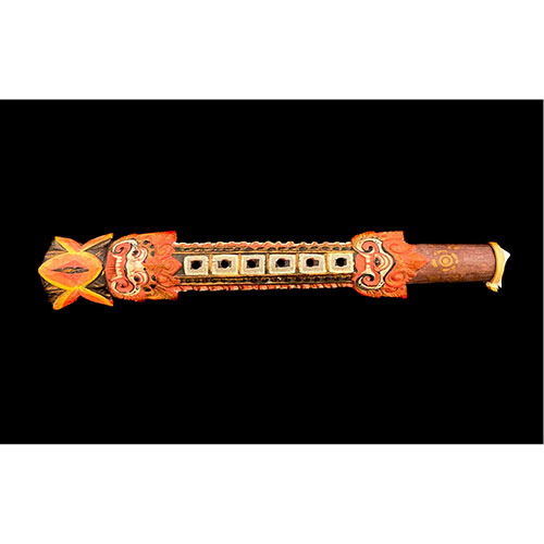 Sub.:9-On - Lote: 654 -  Flauta de madera policromada
