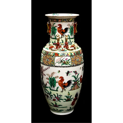 Sub.:9-On - Lote: 743 -  Jarrn en porcelana china con decoracin pintada.