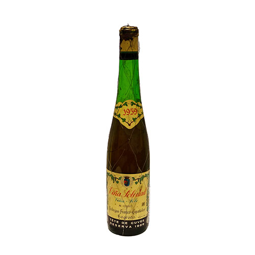 Sub.:9-On - Lote: 286 -  Botella de vino Via Soledad. Bodegas Franco-Espaolas. Logroo. 1959.