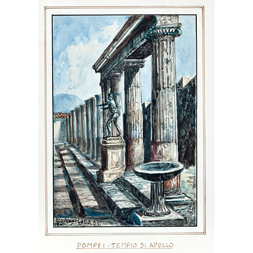 Sub.:9-On - Lote: 955 - GUIOVANNI GALLO (1915 - ?) Pompei-Tempio di Apollo